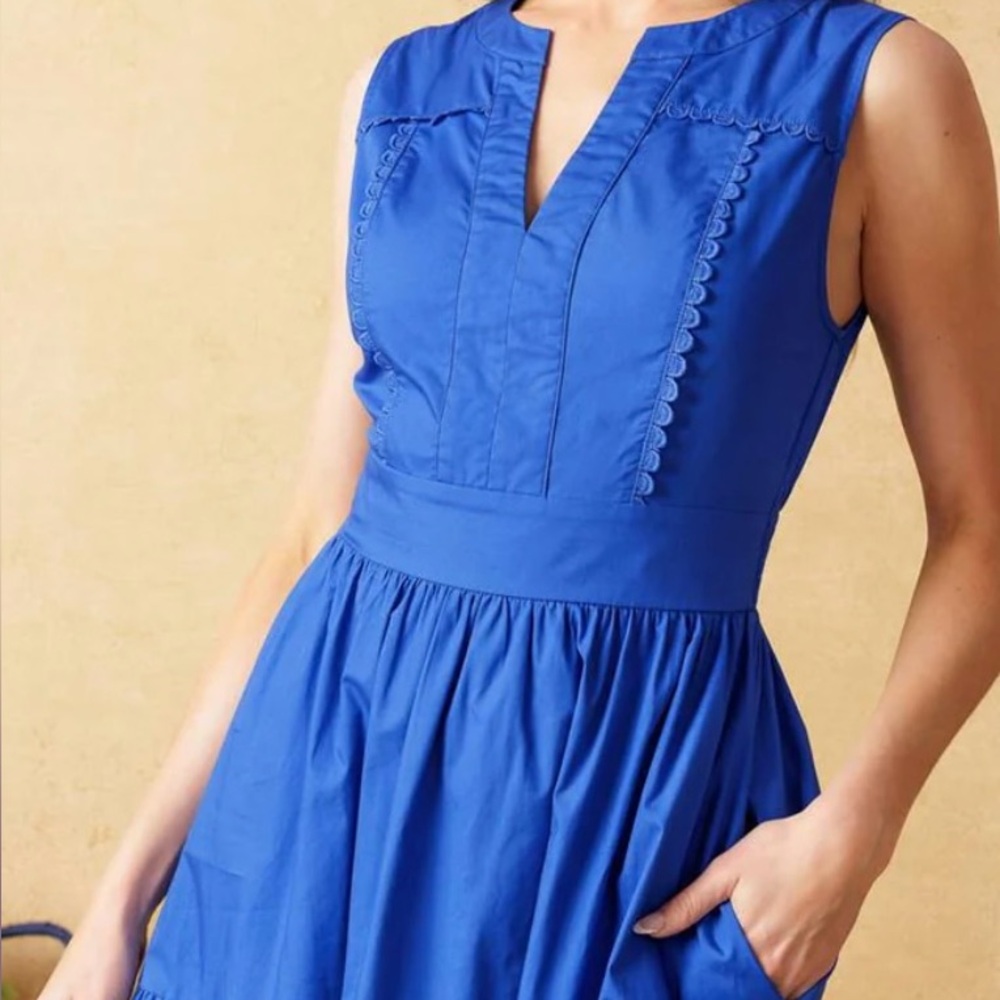 Flying Tomato Mystic Mirage Woven Midi Dress Blue New - Picture 13 of 13